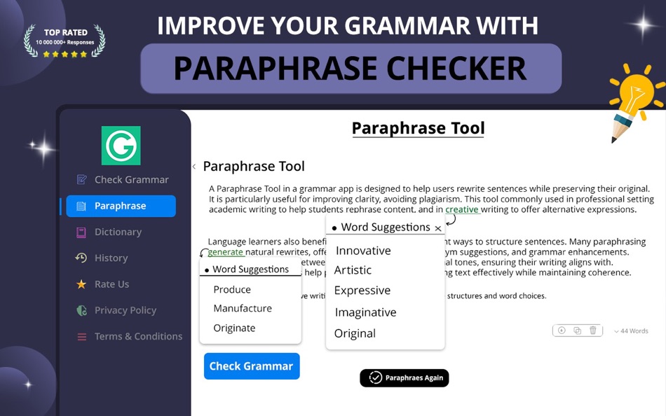 #3. Grammar Checker: Paraphrase AI (macOS) بواسطة: Muhammad Junaid Ashraf