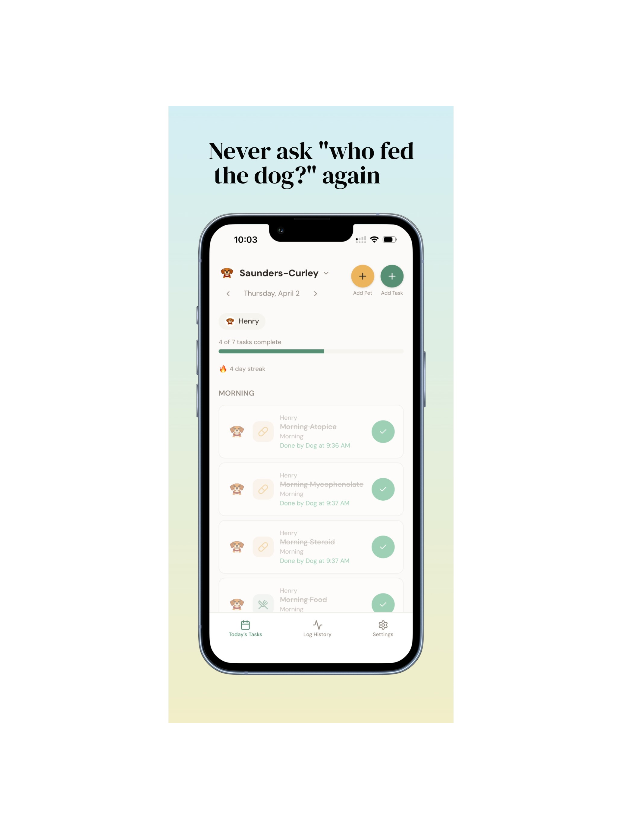 Who Fed Henry pet care tracker