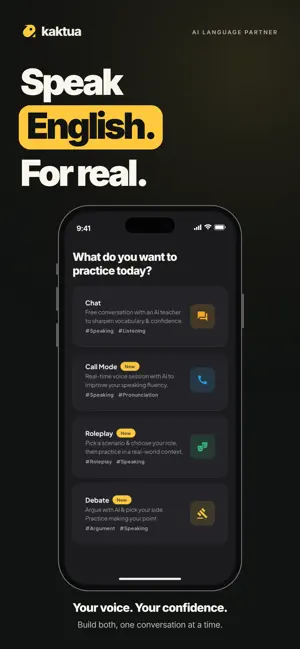 Kaktua: English AI Mentor screenshot 1
