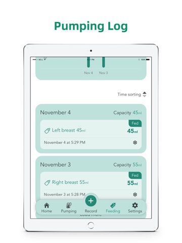 Milk Tracker - Pump & Feed Log iPad screenshot