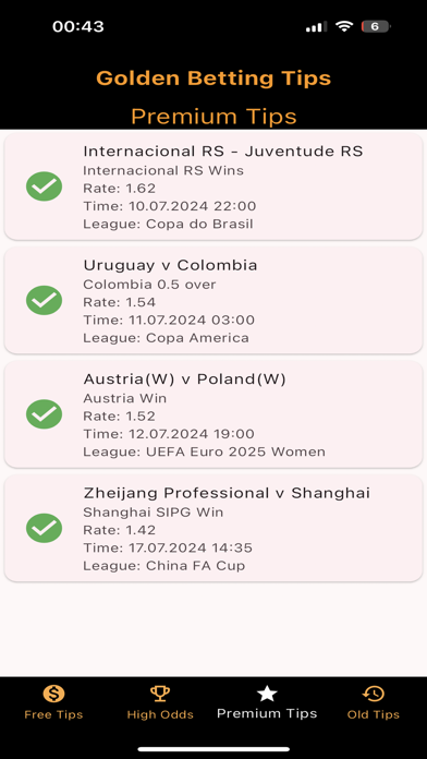 Golden Betting Tips Screenshot