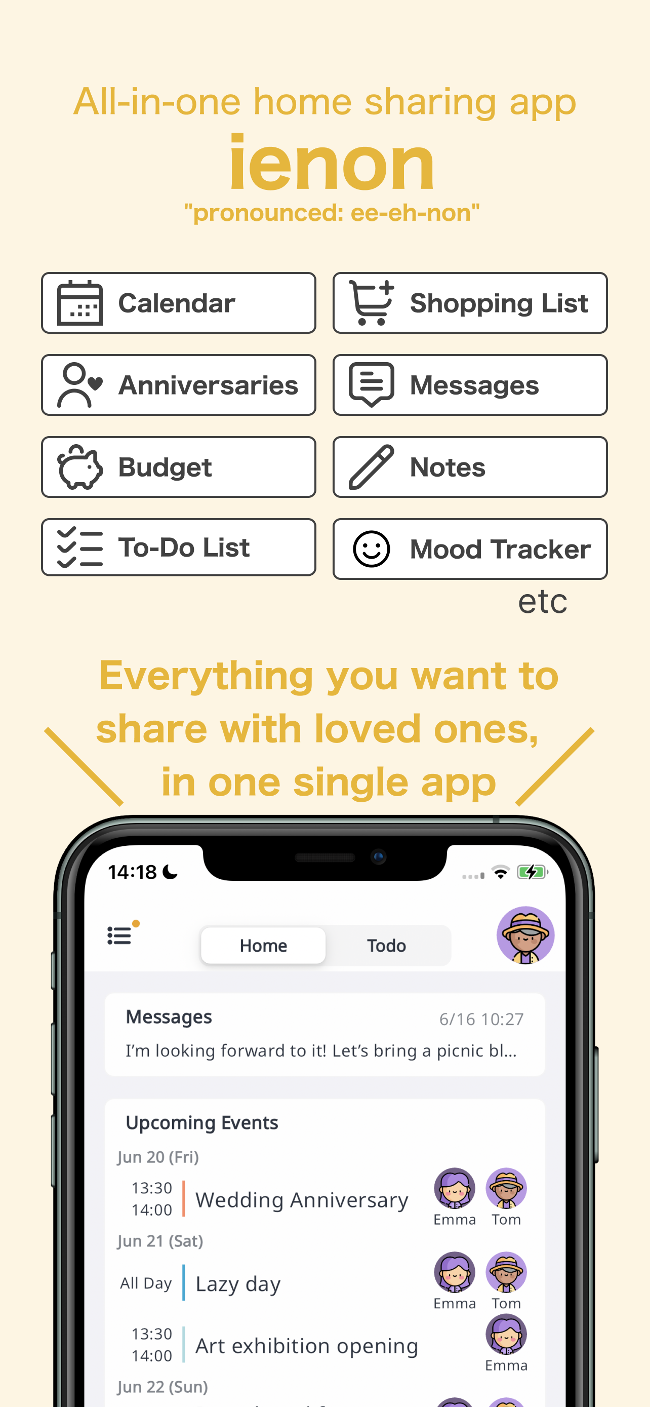 ienon:Family&Couples Organizer
