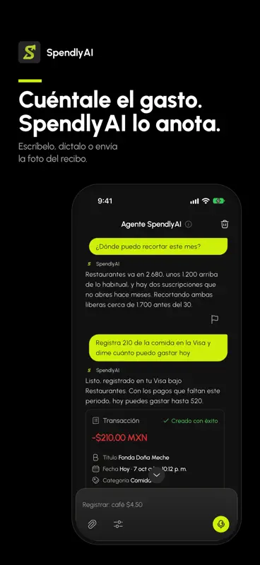 Finanzas personales SpendlyAI screenshot 1 of 8