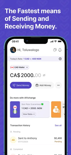 AfriChange: Send money abroad. screenshot 4
