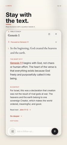 Lumin: Bible AI Companion iPhone screenshot
