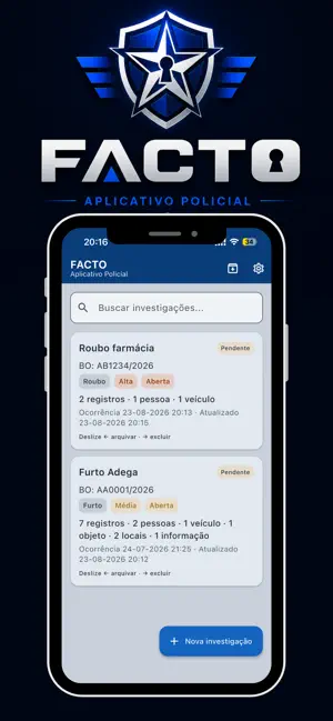 Facto - Aplicativo Policial screenshot 1