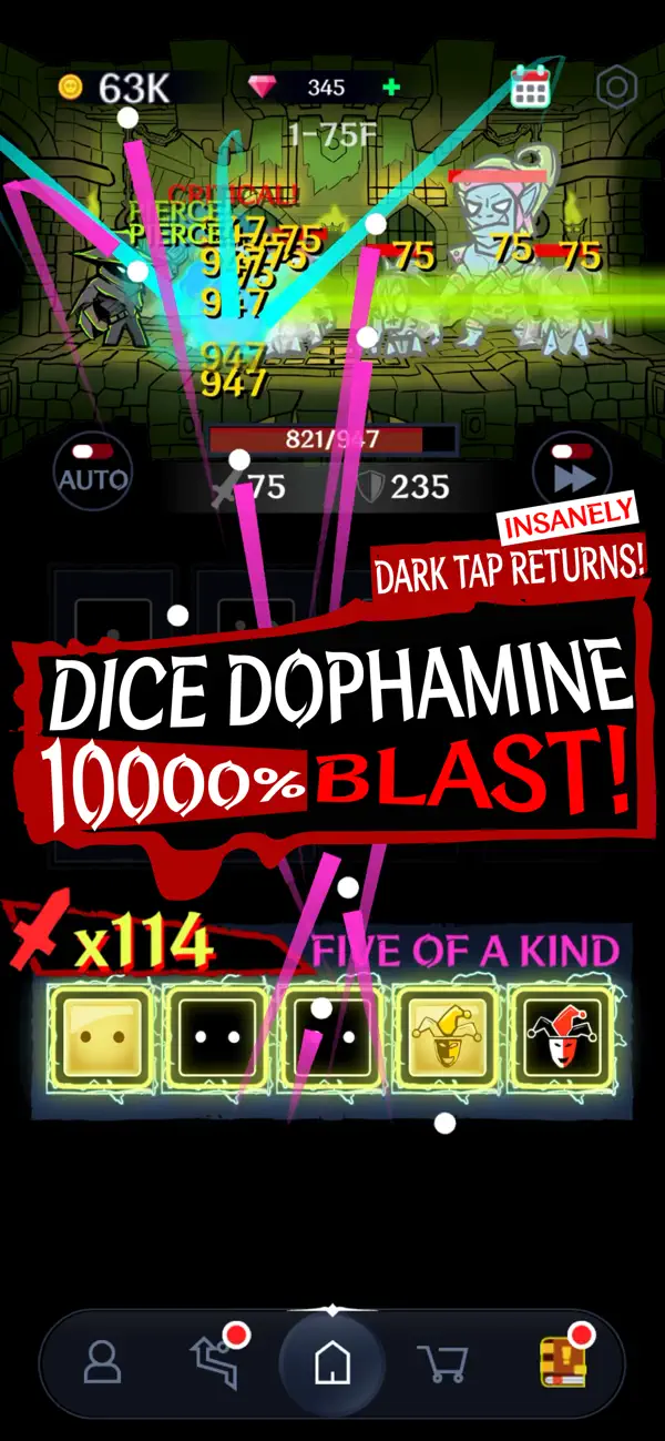 Screenshot #1 pour Dark Tap Dice