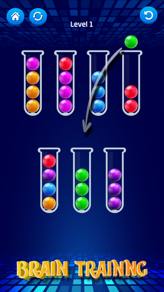 #2. Ball Puzzle: Sort Color Balls (iOS) By: Nguyen Thanh Nam