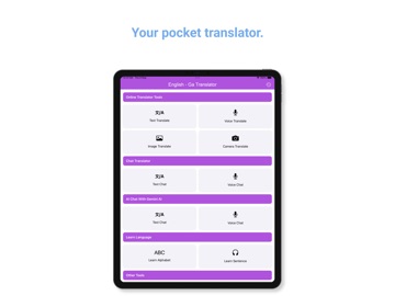English - Ga Translator iPad screenshot