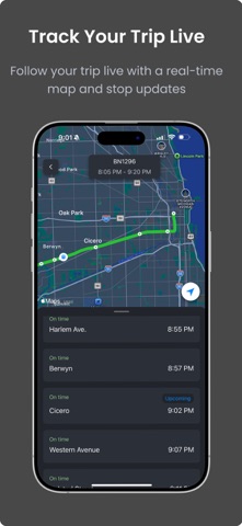 TrackIt Metra Chicago iPhone screenshot