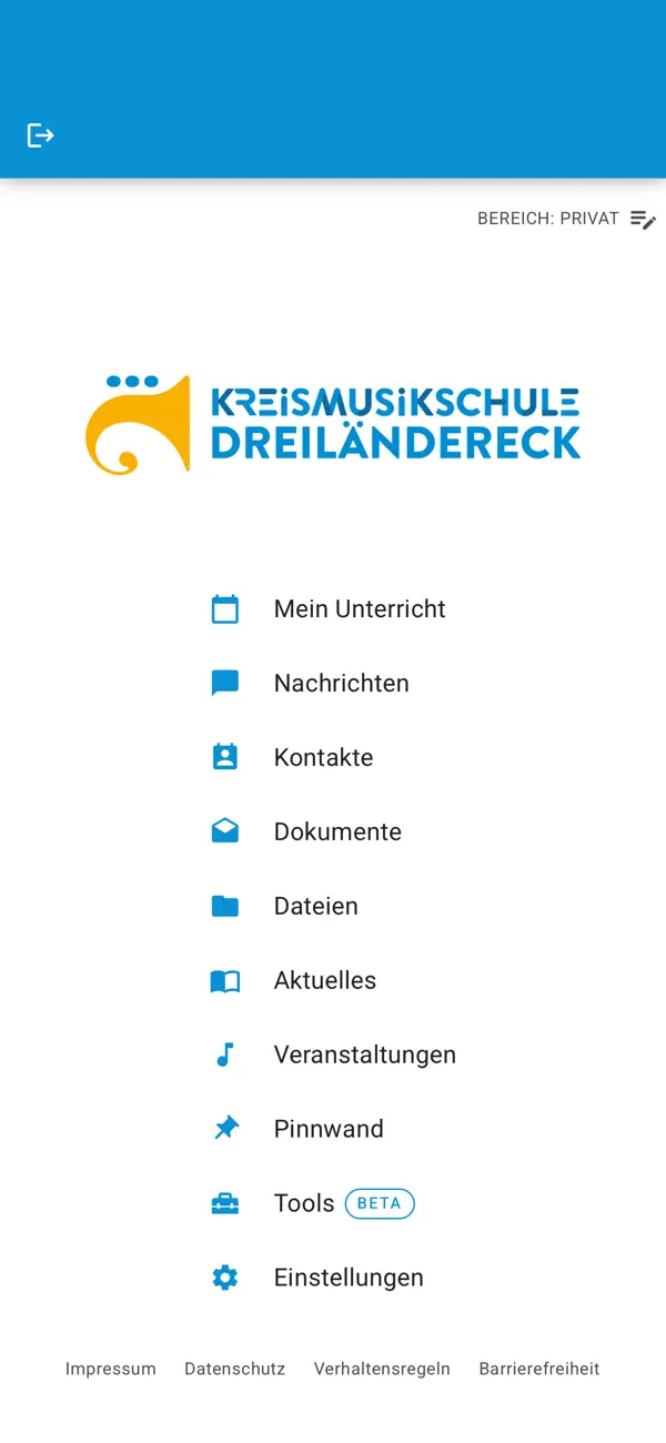 Screenshot #1 pour Kreismusikschule Dreiländereck
