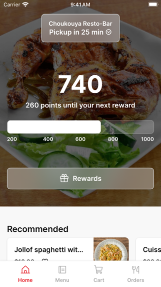 Choukouya Resto - Bar iPhone screenshot 1 - Food & Drink app