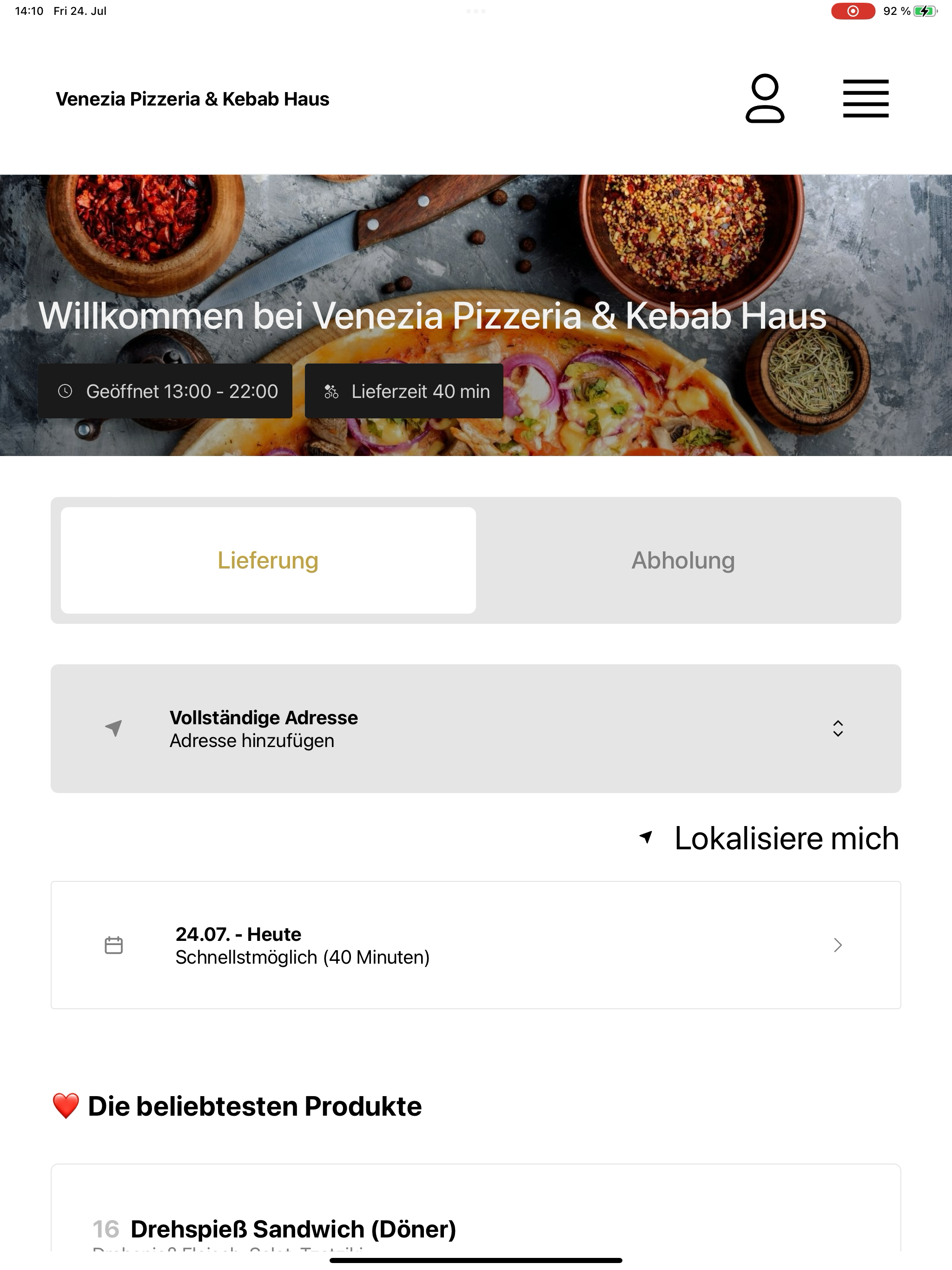 Venezia Pizzeria & Kebab Haus screenshot 12