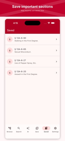 The Code of Alabama Law iPhone screenshot