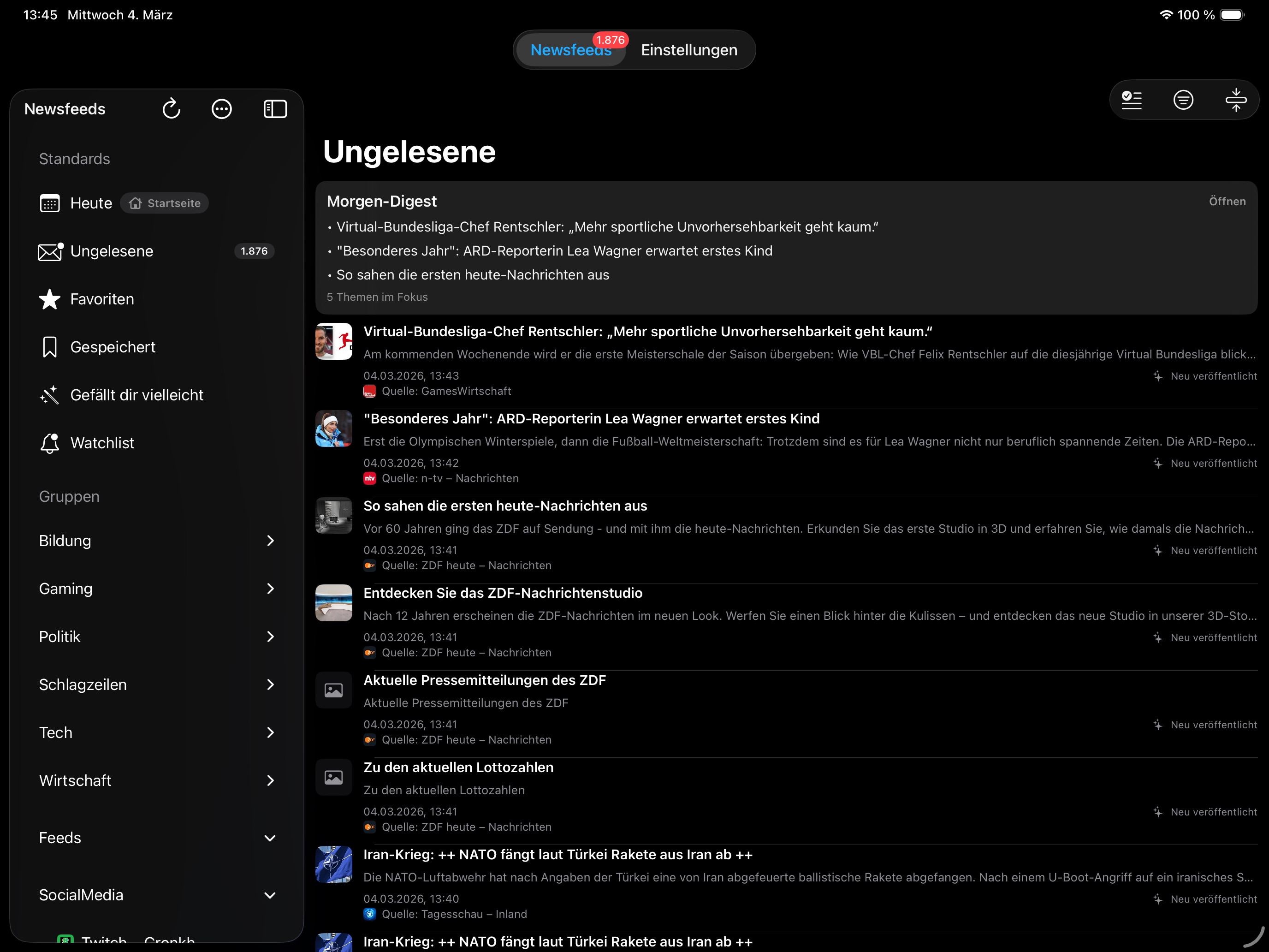 FeedFox – RSS & Social Reader Screenshot