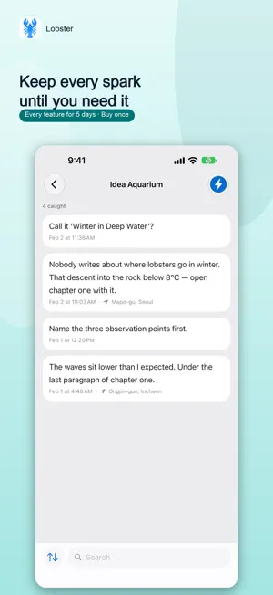 Lobster: Writing App screenshot 2