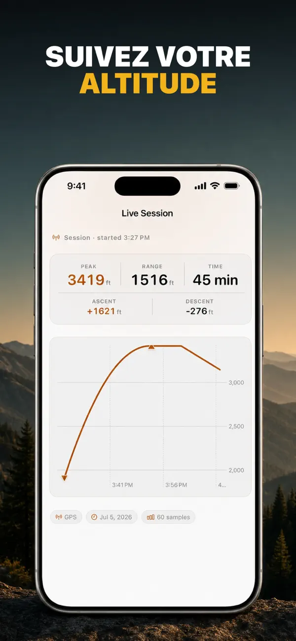 Screenshot #2 pour Altitude Précise & Baromètre