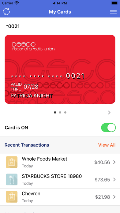 Desco MyCard Screenshot