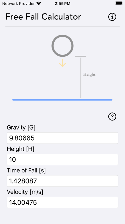 Free Fall Calculator - 1.2 - (iOS)