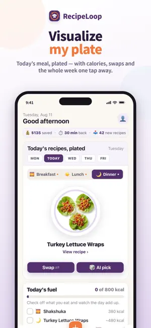 RecipeLoop: AI Meal Planner screenshot 1