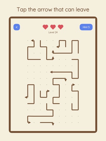 Arrows: Minimal Snake Puzzle iPad screenshot