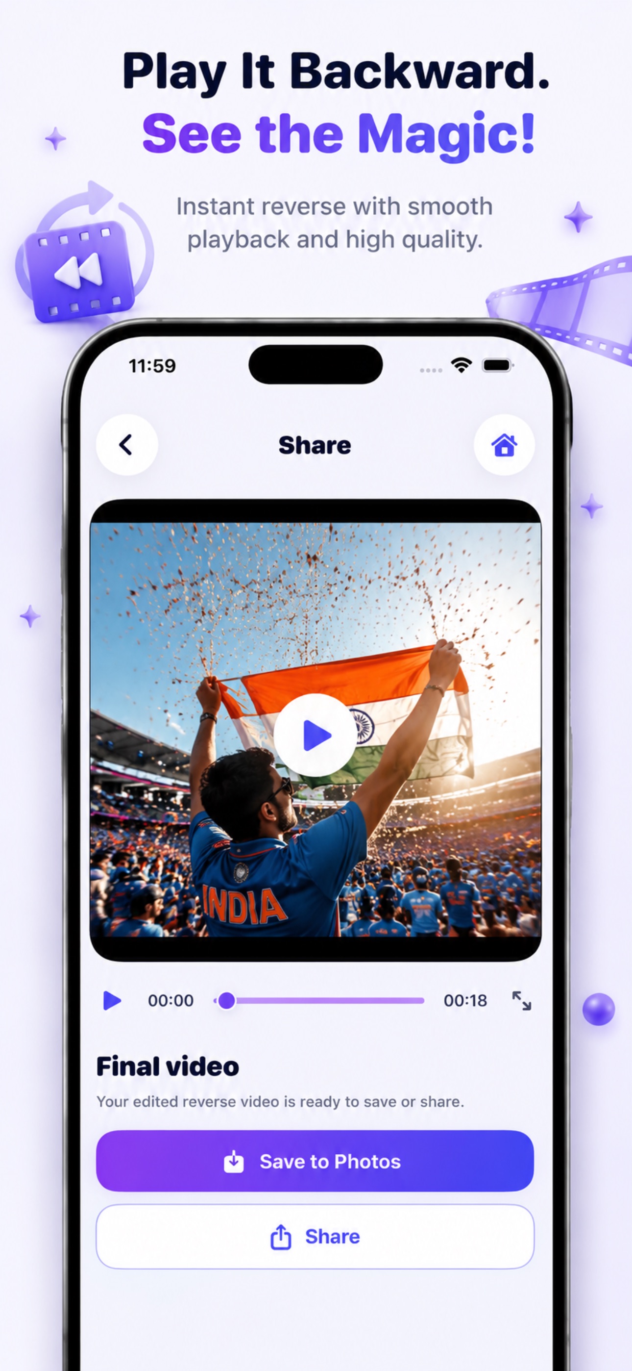 Screenshot 3 of Reverse Video: Rewind Videos