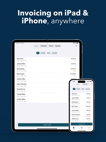 Simple Invoice Maker - App iPad screenshot