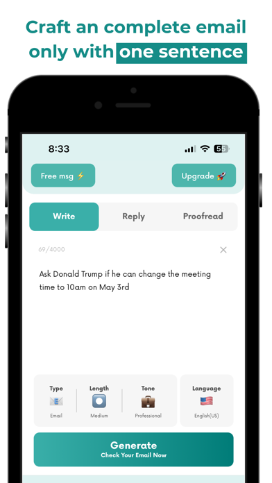 ASAP - AI Email with ChatGPT Screenshot