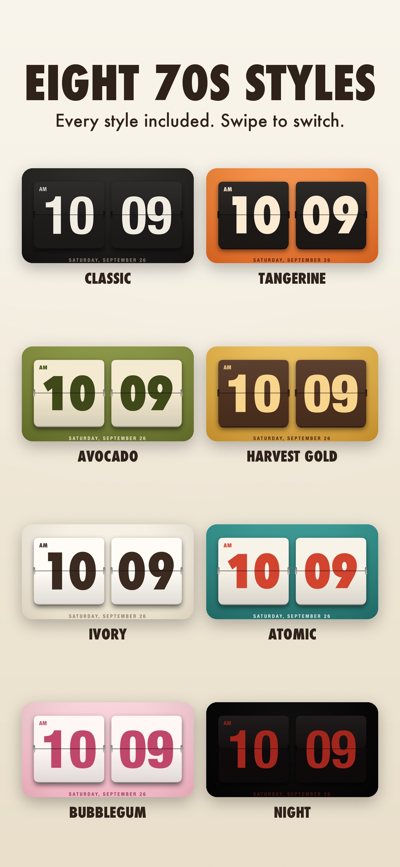 Screenshot 3 of Flip 74: Retro Flip Clock