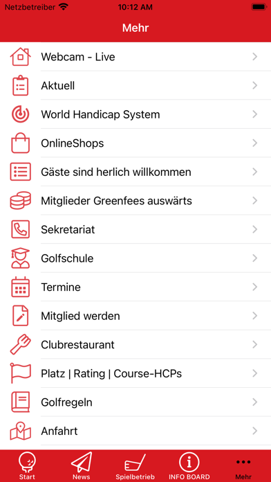 GOLFCLUB HOF e.V. Screenshot