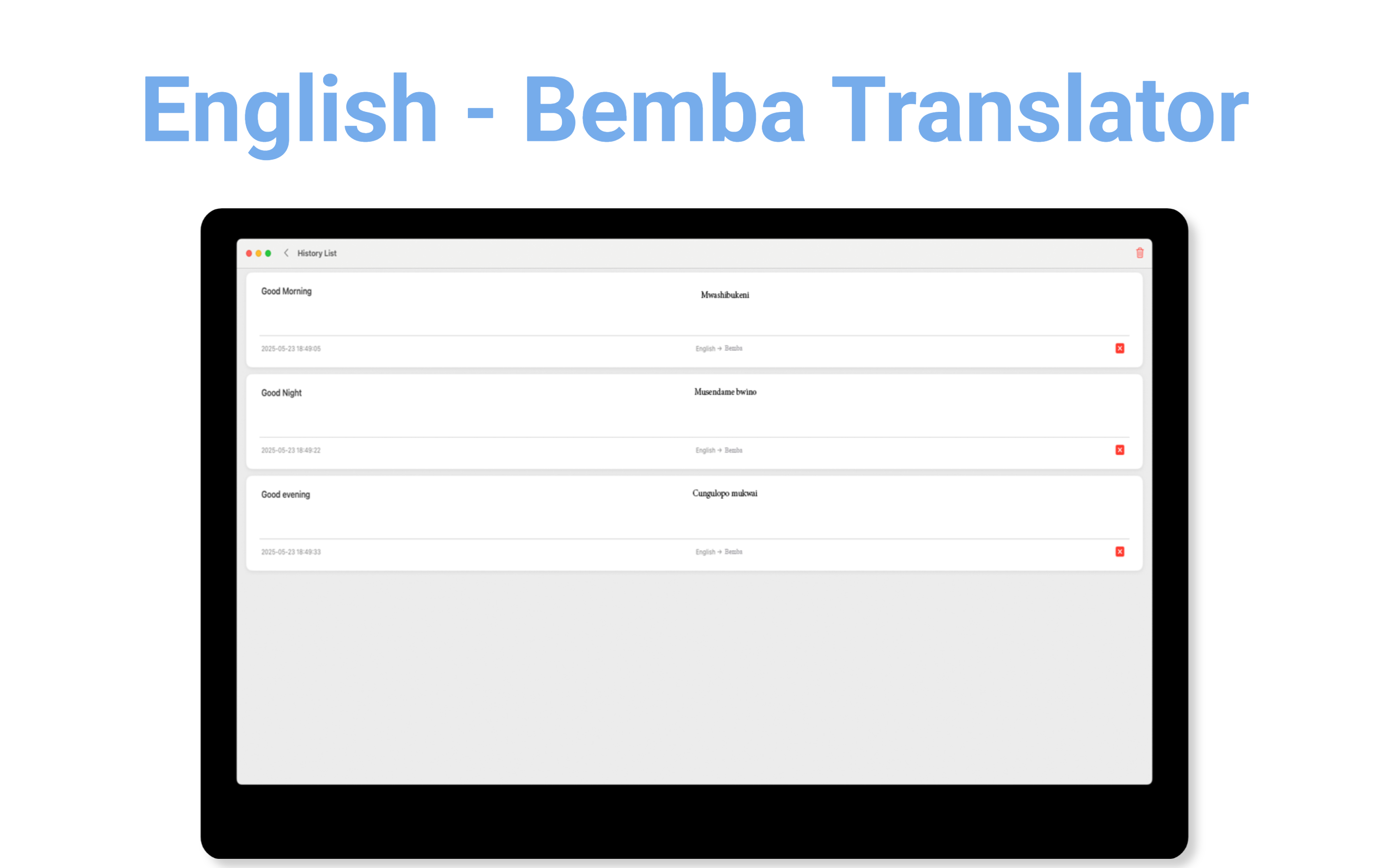 English - Bemba Translator screenshot 19