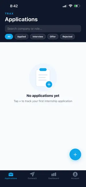 Trax: Internship Tracker screenshot 2