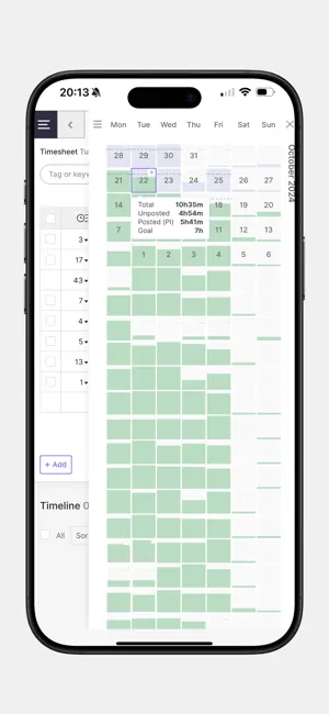 Timeline for WiseTime screenshot 3