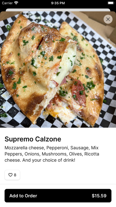 Supremo Pizza Authentico iPhone screenshot 4 - Food & Drink app