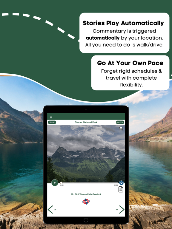 Glacier National Park GPS Tour iPad screenshot 3 - Travel app