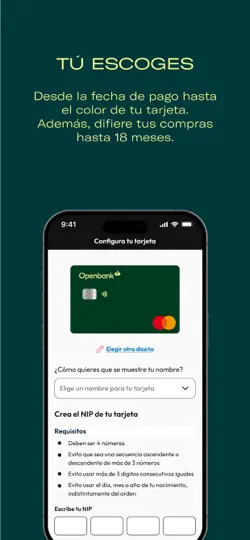 Captura de pantalla de Openbank México en iPhone 6