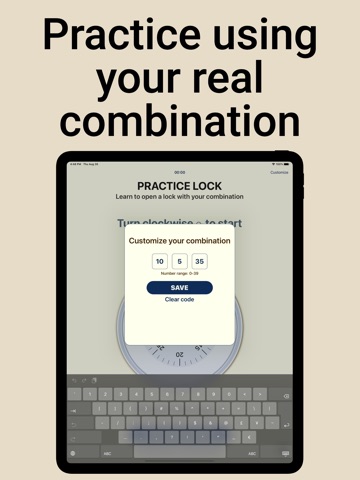 Practice Lock Combo - VaultX iPad screenshot