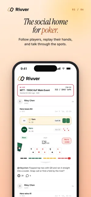 Rivver: Poker Hand Tracker screenshot 1