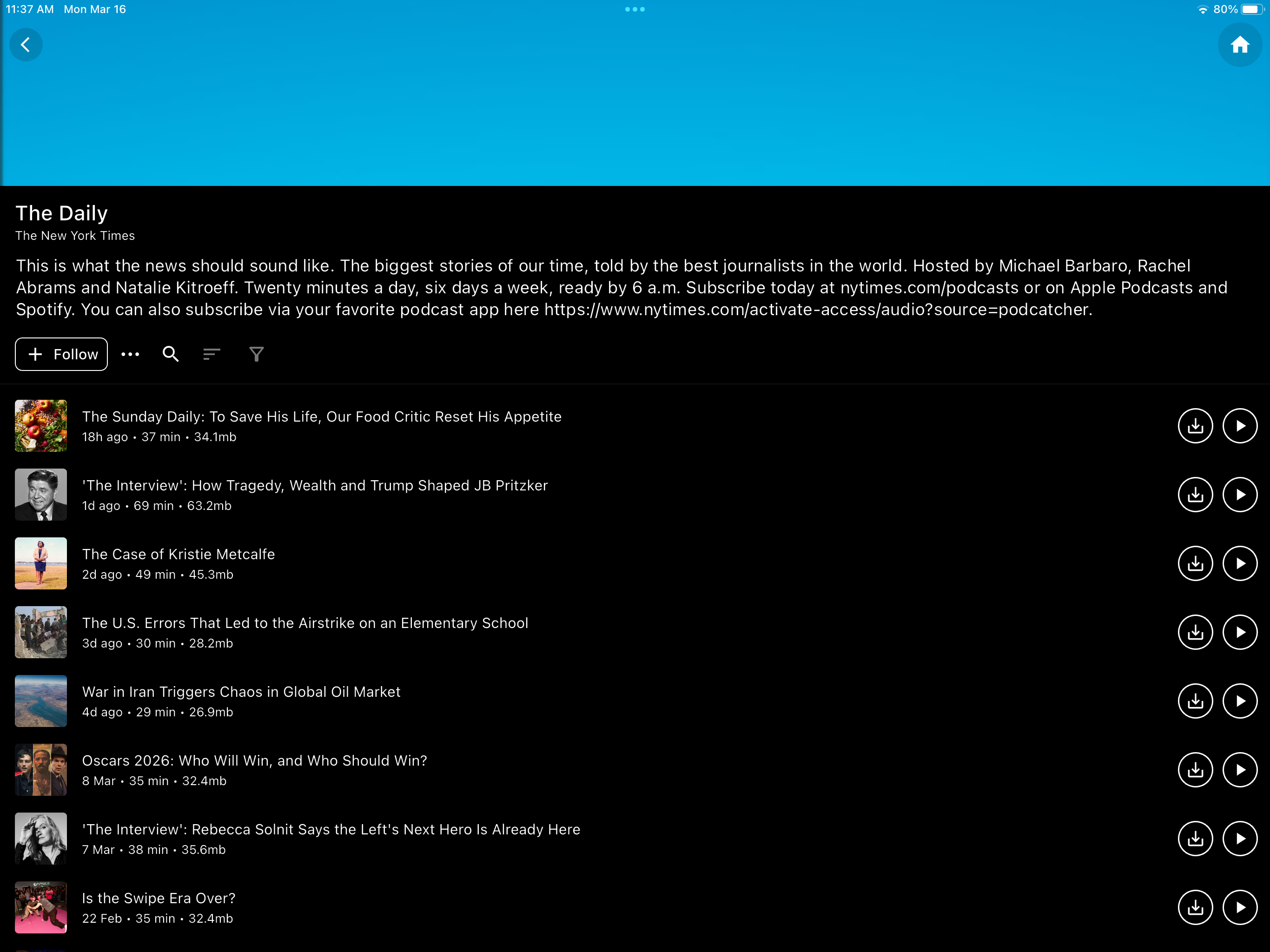 RSS Video Player