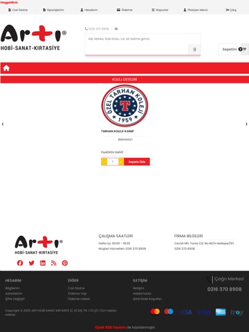 Artı Kırtasiye B2B iPad screenshot