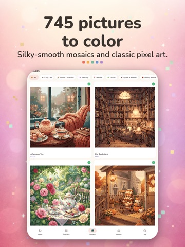 Pixel Art Color by Number Fun iPad screenshot