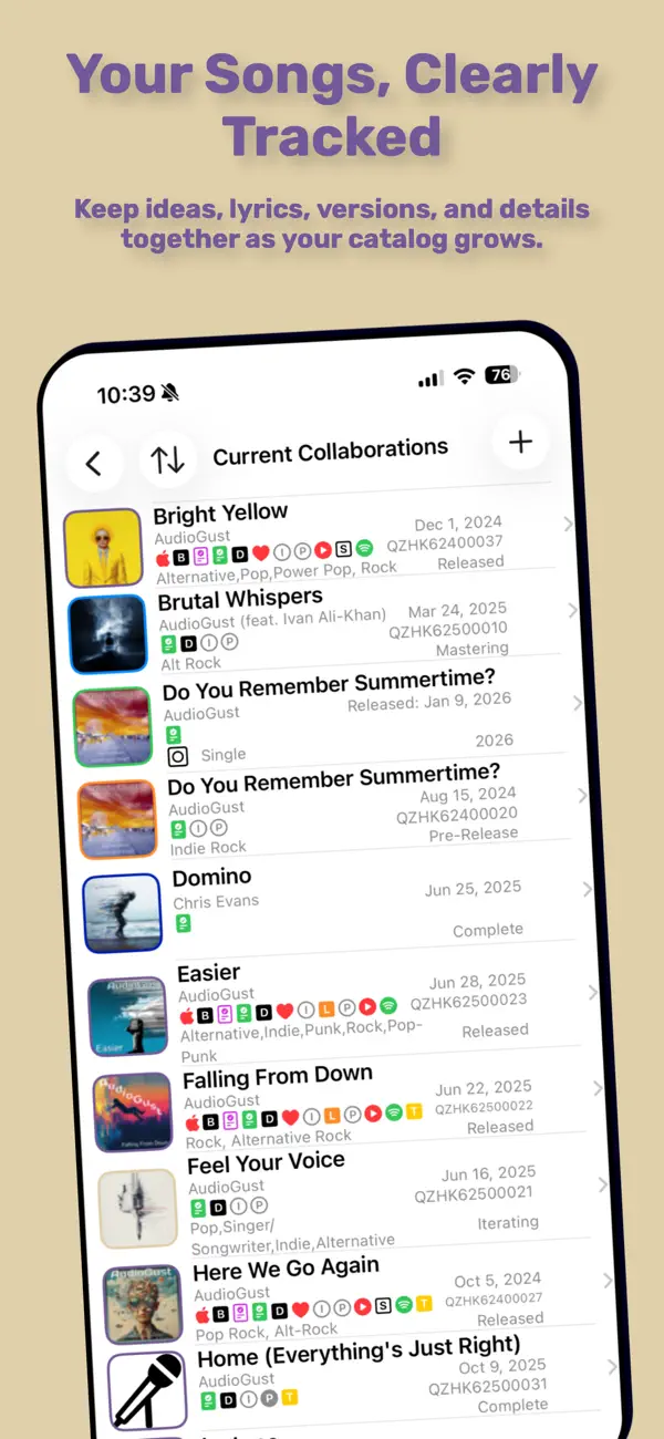 #2. Studio Notes (iOS) Podle: TeeShot Software