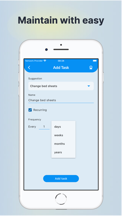 Natty: House Cleaning Schedule Screenshot