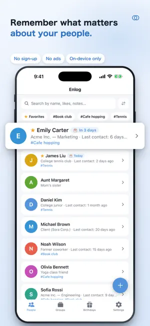 Enlog: Remember Your People screenshot 1