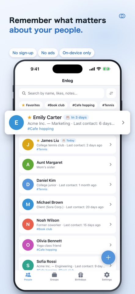Enlog: Remember Your People screenshot 1