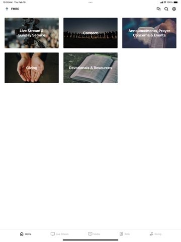 Faith Memorial Baptist Church iPad screenshot