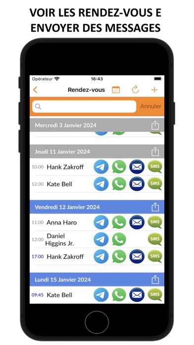 Screenshot #2 pour Sms Planner E - Envoyez SMS