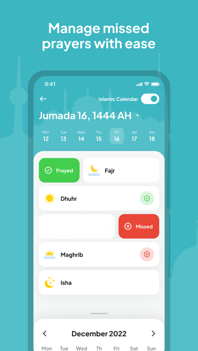 Niya: Muslim prayer tracker Screenshot