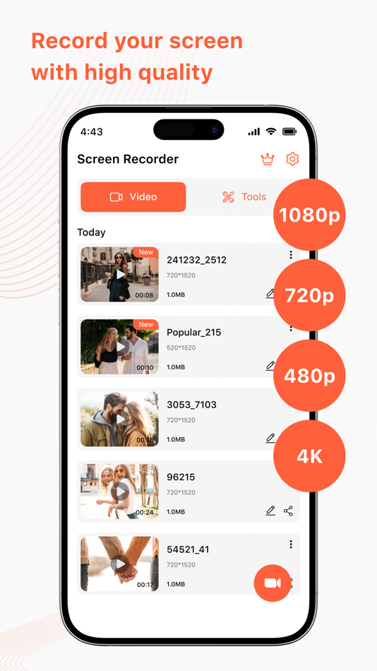 #2. Screen Recorder - Recorder (iOS) By: Akhil Dholariya