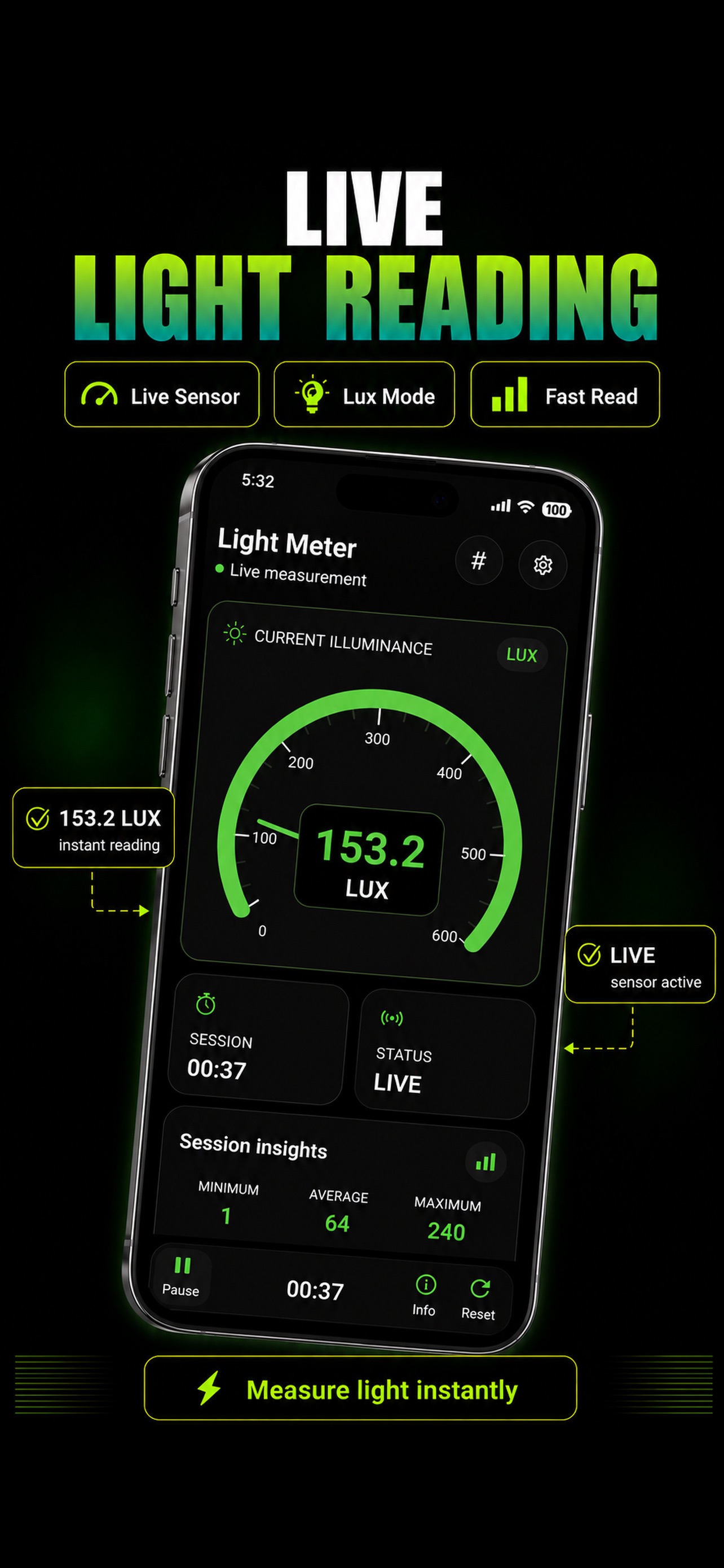 Screenshot 1 of Light Meter - LUX